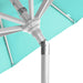 12-Year-Non-Fading, 9Ft Premium Sunbrella Patio Umbrella, Hand-Crank, Button-Tilt, White Frame, Aruba Fabric