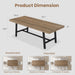 63-83" Extendable Dining Table, Industrial Rectangular Dining Room Table for 6-8 People, Expandable Kitchen Table with Heavy Duty Metal Frame for Dining Room, Kitchen & Parties, Rustic Pear