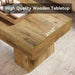 Farmhouse Coffee Table, 47 Inches Wooden Rectangular Accent Center Tables with Thick Base, Modern Low Cocktail Tea Furniture for Living Room (Rustic Brown)