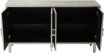 Modern 60 Inch Wide Silver Sideboard Buffet Cabinet