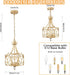 Gold Farmhouse Pendant Chandelier 11 Inch Adjustable