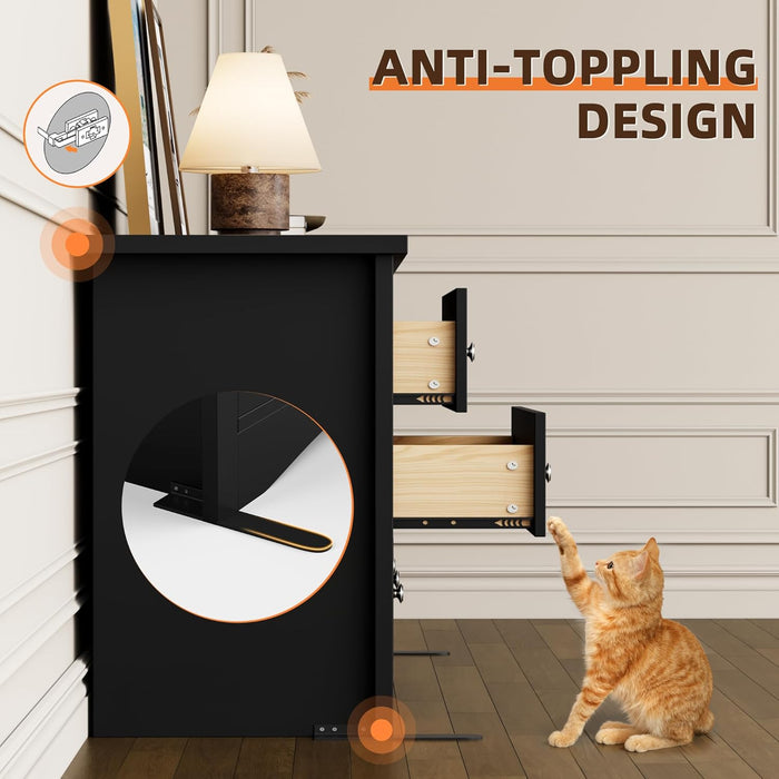 Charcoal Extra Large Dresser With Generous Storage