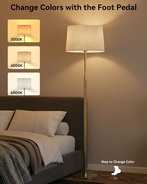 Boho Floor Lamp+Mid-Century Modern Wood Floor Lamp