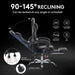 Gaming Chair,Computer Office Chair with Massage,Gel Pad,Black