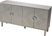 Modern 60 Inch Wide Silver Sideboard Buffet Cabinet