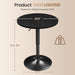 Black Circular Bar Table Featuring Adjustable Height