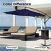 10' Outdoor Hanging Offset Cantilever Umbrella for Patio(No Base), Navy Blue