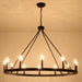 Black Wagon Wheel Chandelier 38Inch DiningRoom Industrial