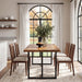63" Solid Wood Dining Table for 4–6 with Live-Edge Top, Walnut
