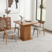 Small Square Dining Table for 2-4, 31.5 Inch Farmhouse Kitchen Table with 2-Tier Storage Shelf, Modern Wood Dinner Furniture with Fluted Doors, Dining Room, Living Room, Space Saving, Walnut