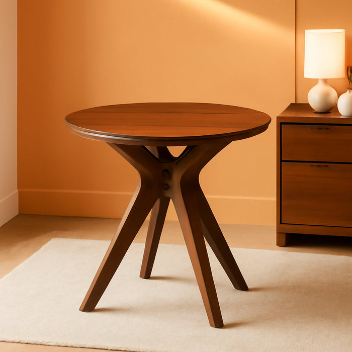 Lyncott Traditional round Dining Room Table, Seats up to 4, Brown