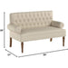 Warm Beige Loveseat Sofa Furniture Settee