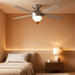 Indoor 46 Inch Brushed Nickel LED Ceiling Fan