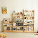 6 Tier behind the Door Bookshelf, Farmhouse Bookshelf Natural