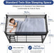 Twin over Twin Low Profile Metal Bunk Bed for Kids & Teens | 53.9" Low Profile, 400 Lbs Each Bunk, 12.8" Guardrails, Quiet Steel Frame, No Box Spring