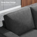 Oversized Gray Sofa with Extra Deep Seats