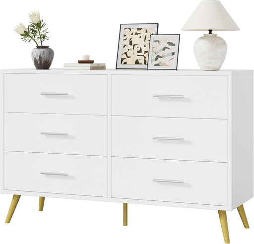 White Six Drawer Dresser With UltraPremium Storage