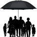 80 Inch Huge Large Oversize Golf Umbrella Double Canopy Vented Windproof Stick Umbrellas, 6.6 Ft Heavy Duty Outdoor Doorman Umbrella Family Umbrella