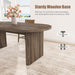 Oval Dining Table 70Inch Double Pedestal BrownFinish