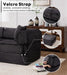 79Inch Convertible Sofa Bed Black Luxurious Comfort