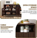 70" Buffet Cabinet with Storage, Walnut Sideboard Credenza