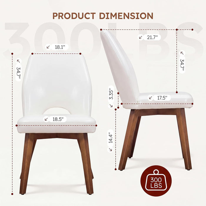 Dining Chairs Set of 4, Upholstered Kitchen Chairs, Beige