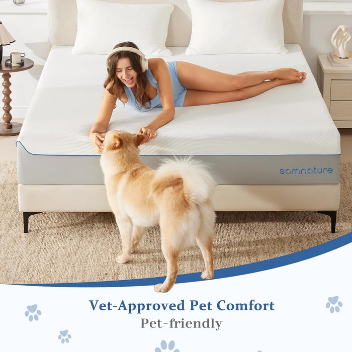 12 Inch Queen Foam Mattress Cooling Gel Memory for Pressure Relief & Deep Sleep, Medium Firm with Motion Isolation, Certipur-Us Certified, Fiberglass Free