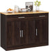 43" Farmhouse Sideboard Buffet Cabinet, Rustic Brown