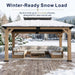 12x14 Cedar Wood Gazebo WeatherResistant Hardtop Roof