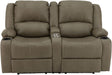 Charles 64" Powered Recliner RV Sofa with Console and Cupholders | Zero Wall Loveseat for Camper | Wall Hugger Couch with Upgraded 2023 Fabric (Putty)
