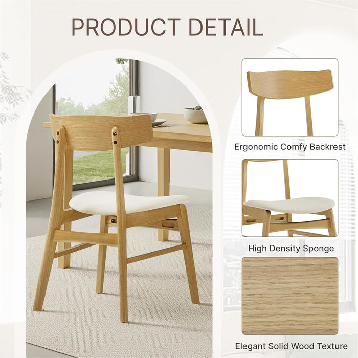 Wooden Dining Chairs Set of 4, Upholstered Kitchen Chairs, Original