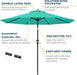 10FT Patio Umbrella, Outdoor Umbrella with Push Button Tilt and Crank, 8 Sturdy Ribs, UV Protection & Waterproof Market Umbrella for Pool, Backyard, Beach,Deck