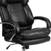 Hercules Series Leathersoft Swivel Office Chair with Loop Arms, Ergonomic High-Back Executive Chair with Padded Seat and Arms, Black