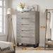 5 Dresser for Bedroom, 50.5" Vertical Dresser Drawer with Storage