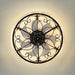 Caged Ceiling Fan with Lights Remote Control, 6 Speeds 3 Color Farmhouse Industrial Ceiling Fan with Light for Kitchen Bedroom Living Room
