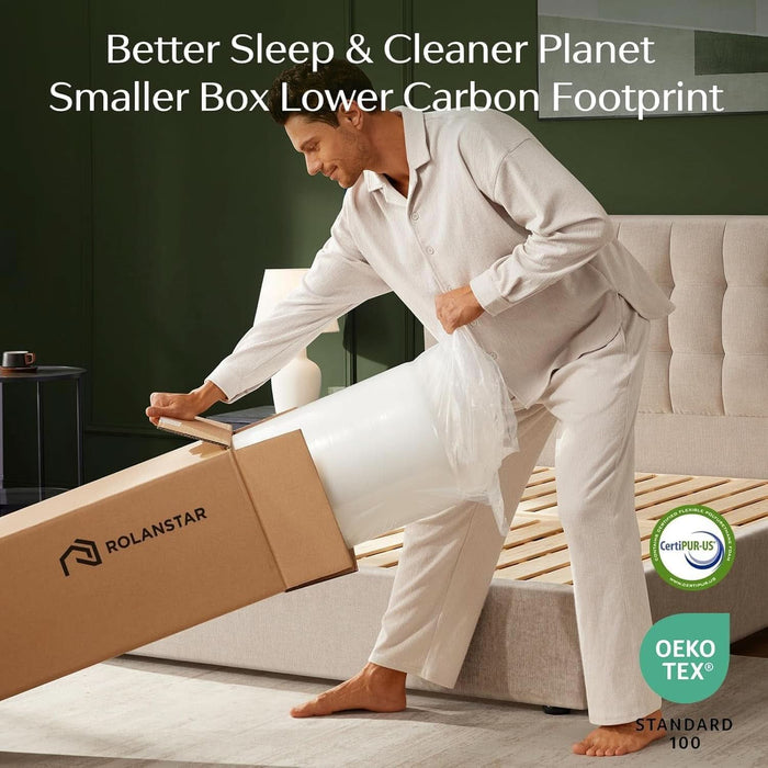Twin Size Mattress, 10 Inch Gel Memory Foam Mattress in a Box, Fiberglass Free, Breathable for Cooler Sleep Supportive & Pressure Relief, Certipur-Us Certified, White