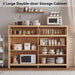 Fluted Sideboard Buffet Cabinet with Storage and Large Drawers, 55" W Credenza Storage Cabinet for Living Room or Entryway, 40'' H Farmhouse Buffet Table with Adjustable Shelves, Console Cabinet