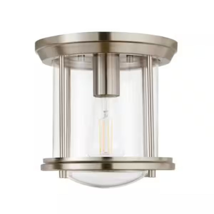 Melrose Park 8 In. 1-Light Brushed Nickel Flush Mount