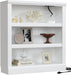 3-Tier Bookshelf with 3 Outlets, 2 USB Ports and Adjustable Shelf | Wood Storage Bookcase, Sturdy 3-Shelf Decorative Display Rack, Versatile for Home Office, Living Room and Bedroom, White