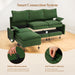 Green 108 Inch DeluxePlus CloudSleeper Sectional Sofa