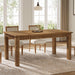 63-Inch Solid Wood Dining Table for 6, Farmhouse Kitchen Table with Heavy Duty Legs, Rectangular Wood Dinner Table for Dining Room, Living Room, Dark Brown