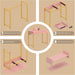 Vanity Desk with 2 Drawers and Storage Shelf, Modern Makeup Table with Glossy Desktop, Gold Metal Frame Writing Desk for Bedroom or Home Office, No Mirror