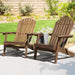 Outdoor Adirondack Chair Set of 2, Pre-Assembled Backrest, Patio Furniture Set, Outdoor Furniture for Garden, Porch, Deck, Firepit