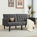 65Inch CharcoalGrey Upholstered ConvertibleSleeper Sofa