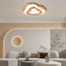 Nordic Irregular Flush Mount Solid Wooden Ceiling Light for Living Room