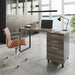 Modern Design Milano Office Computer Desk with 3 Locking Drawers, 48 Inch Grey and Black Industrial Wood Desk with Filing Drawer and Storage by Crafts and Comfort