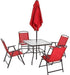 NEW Albany Lane 6-Piece Folding Dining Set, Multiple Colors (Red)