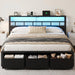 King Size Bed Frame with 3 Storage Drawers & Headboard
