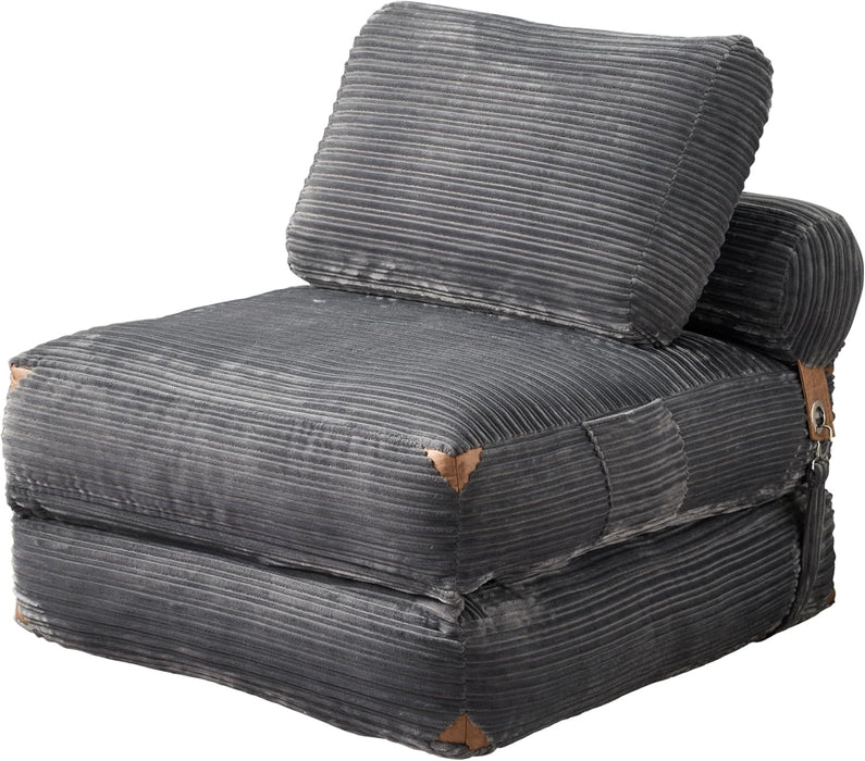 75Inch Grey Foldable Convertible Sofa Bed SleeperCouch