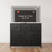 8 Drawer Dresser for Bedroom, Fabric Black Dresser with Large Storage Drawer Unit for Entryway, Chest of Drawers for Living Room
